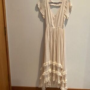 Elegant Cream Maxi Dress